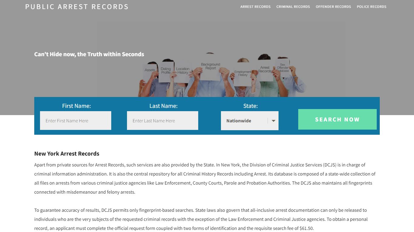 New York Arrest Records | Get Instant Reports On People